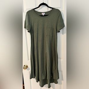 Lularoe M Green Carly High Low Dress